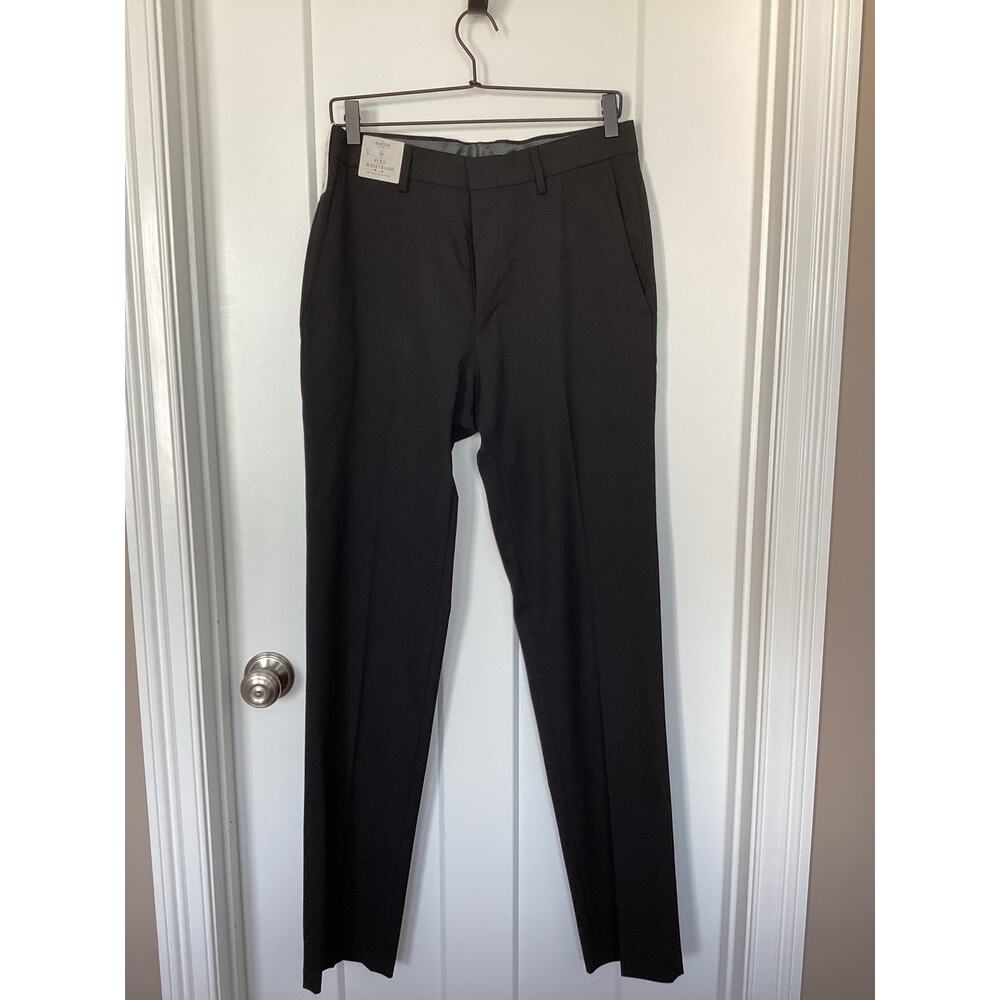 NWT Reaction Kenneth Cole Men's Slim-Fit Stretch Twill Dress Pants‎ Black 32x34